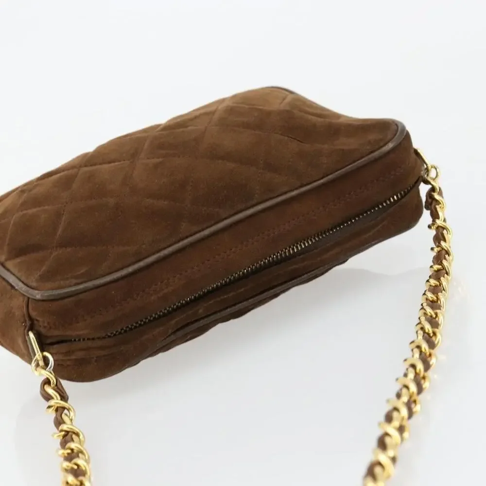 Chanel Matelasse Chain Shoulder Bag Brown
